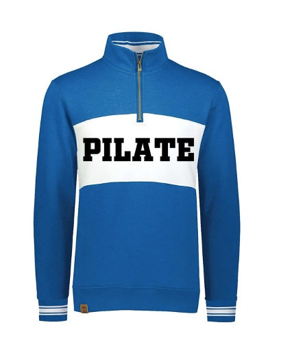 Fleece Colorblocked Quarter-Zip Sweatshirt - N.H. Pilate
